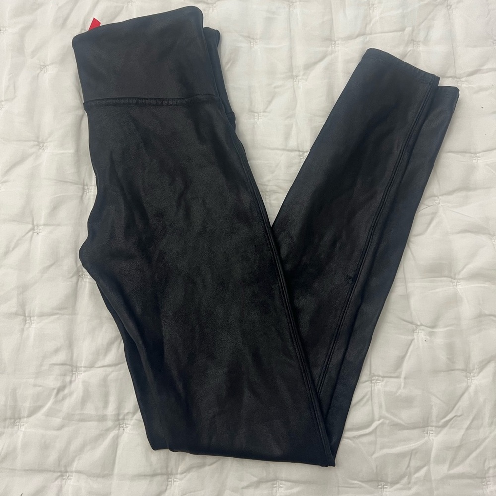 Spanx Faux Leather Leggings Sz M